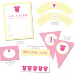 Free "it's A Girl" Baby Shower Printables From Green Apple Paperie   Baby Girl Banner Free Printable