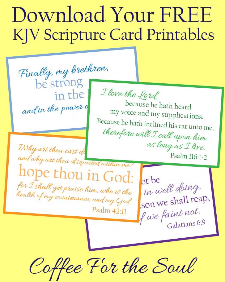 Free Kjv Scripture Card Printables | Vision Board | Scripture Cards ...