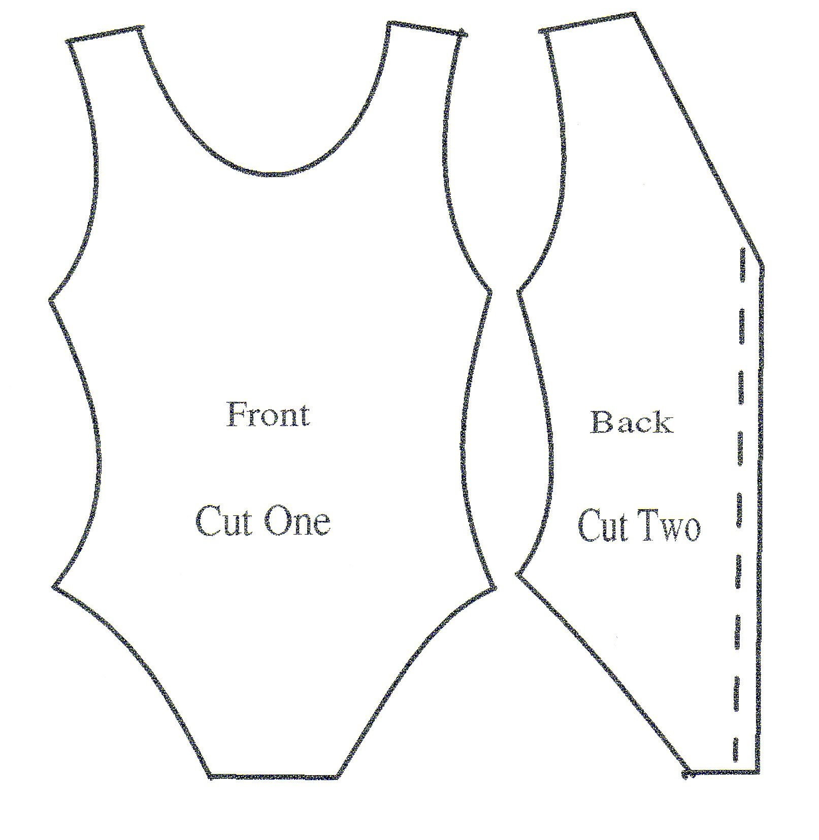 Free Leotard Pattern | Seeing Stuff | Girl Doll Clothes, Doll Dress - Free Printable Leotard Pattern