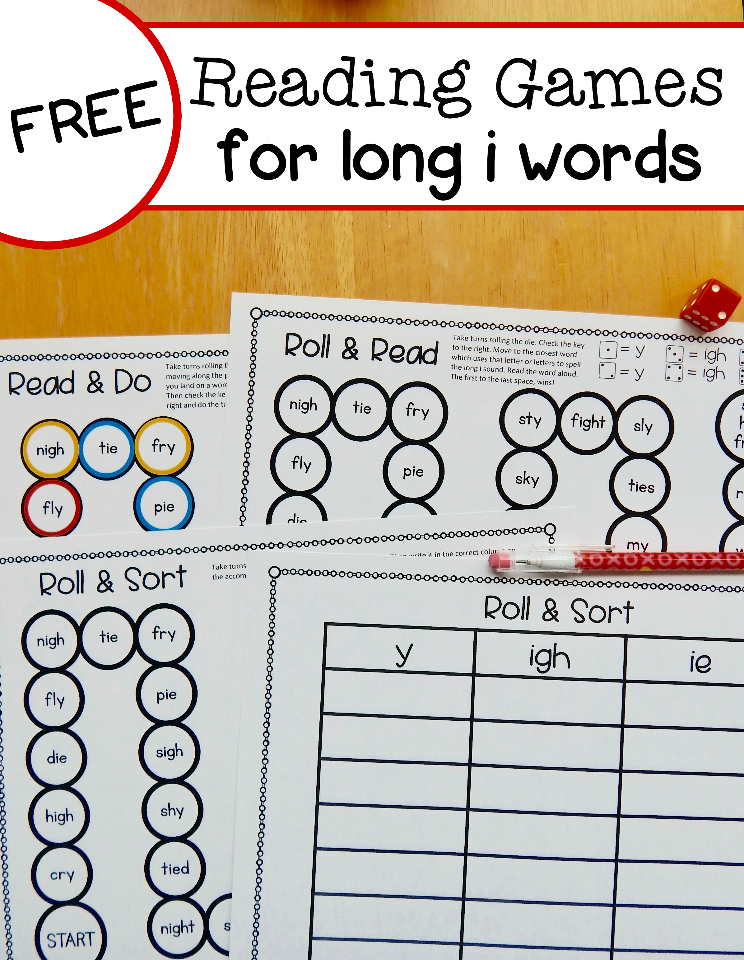 Free Long I Reading Games For Y, Ie, And Igh Words - The Measured Mom - Wilson Reading Free Printables