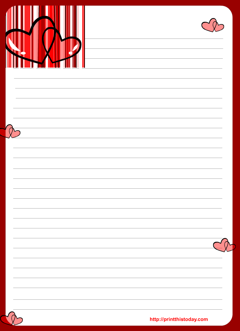 Free Love Letter Pad Printable - Free Printable Love Letter Paper