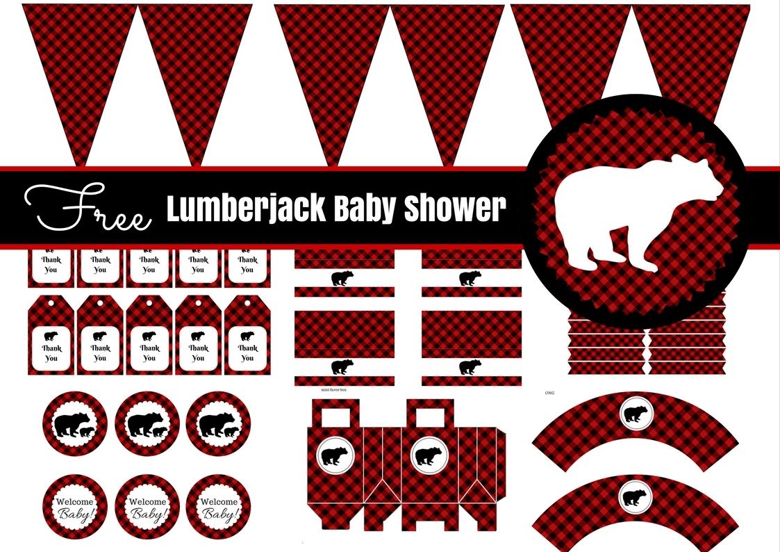 Free Lumberjack Baby Shower Party Printable In 2019 | Lumberjack - Lumberjack Printables Free