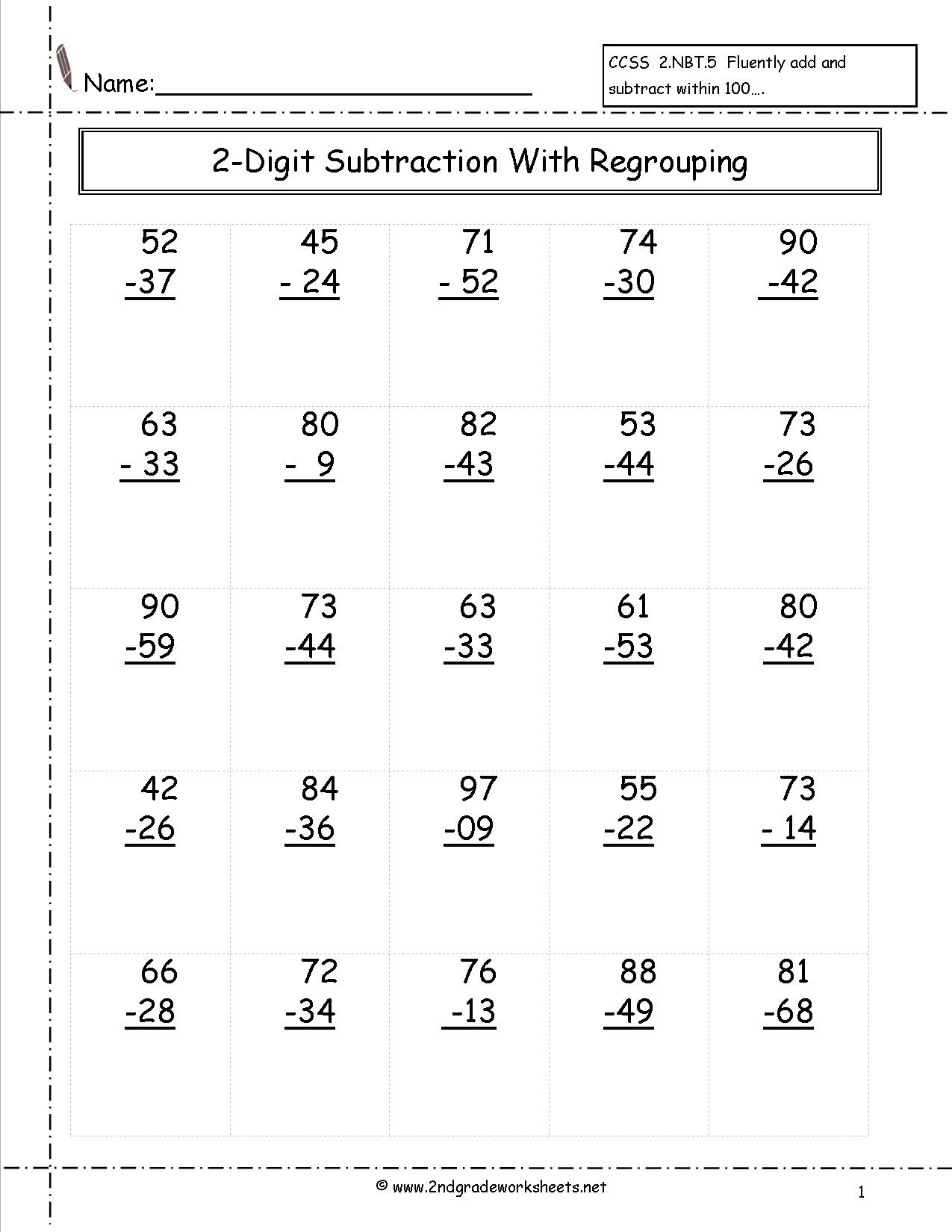 Free Math Worksheets And Printouts - Free Printable Second Grade Math