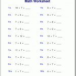 Free Math Worksheets   Free Printable Math Test For 1St Grade