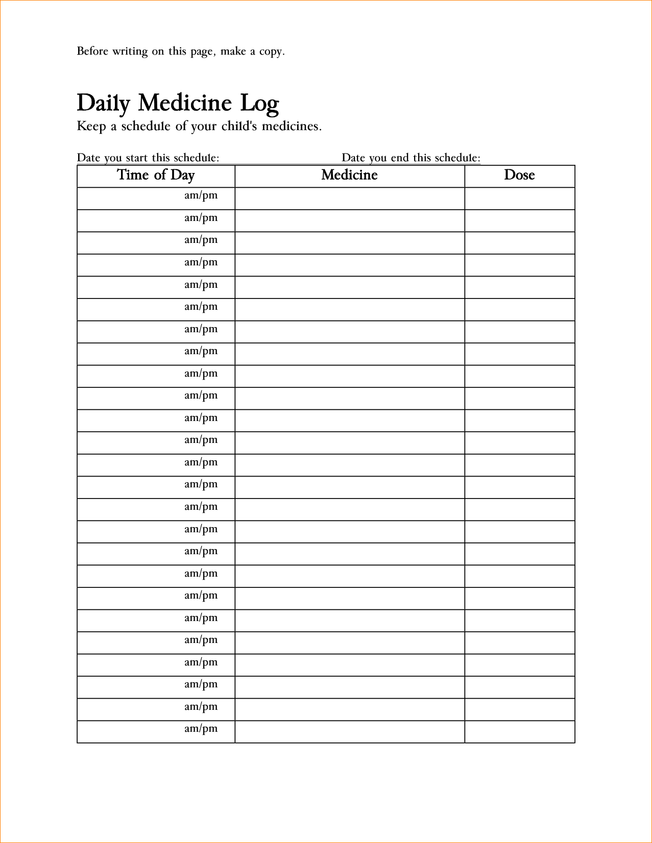 Free Medication Administration Record Template Excel - Yahoo Image - Free Printable Prescription Pad