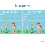 Free Mermaid Birthday Party Printables From Printabelle | Catch My Party   Free Printable Mermaid Invitations