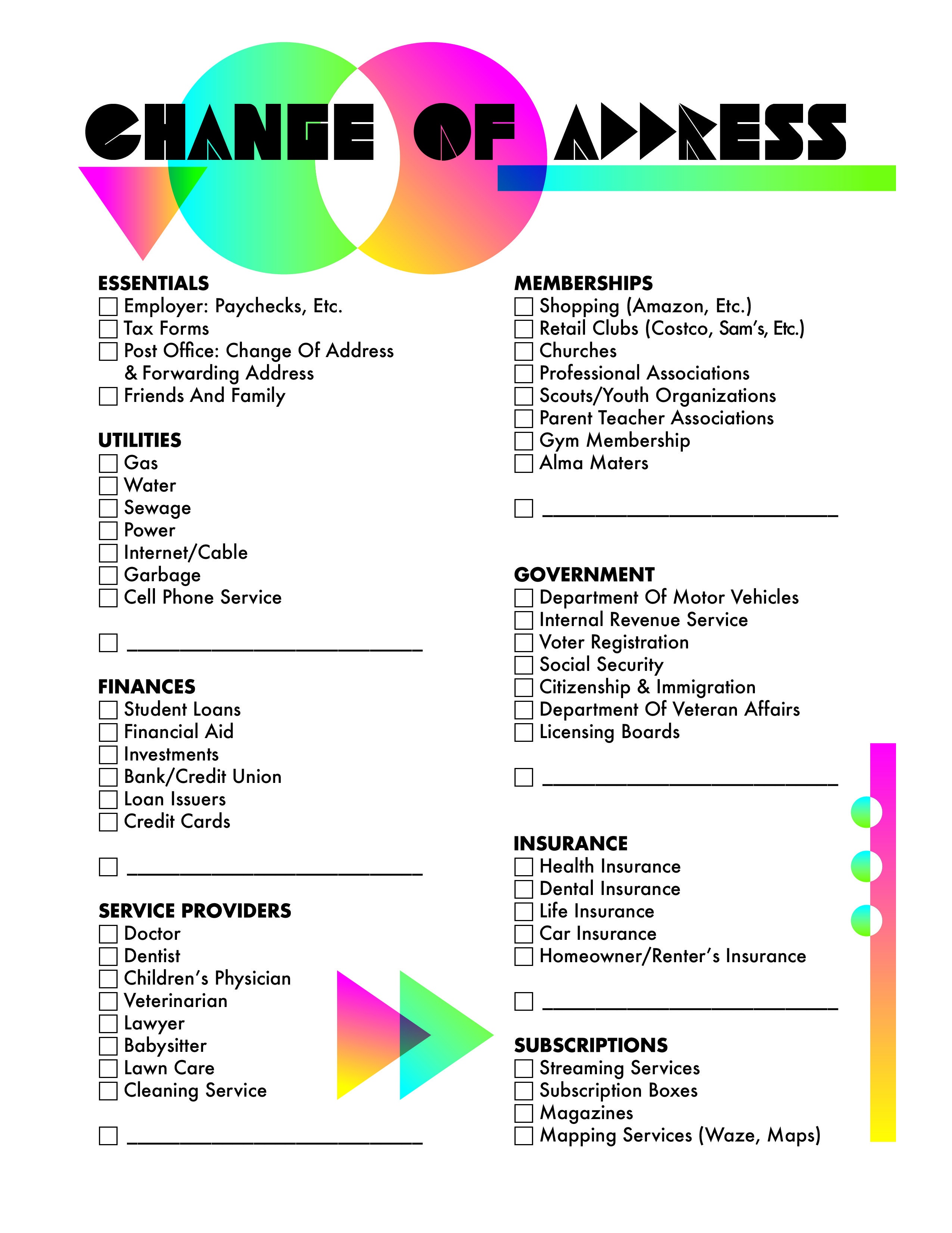 Free Moving Checklist Printable | This Change Of Address Template - Free Printable Change Of Address Cards