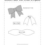 Free No Sew Leather Or Felt Bow Template Download At Www   Free Printable Hair Bow Templates
