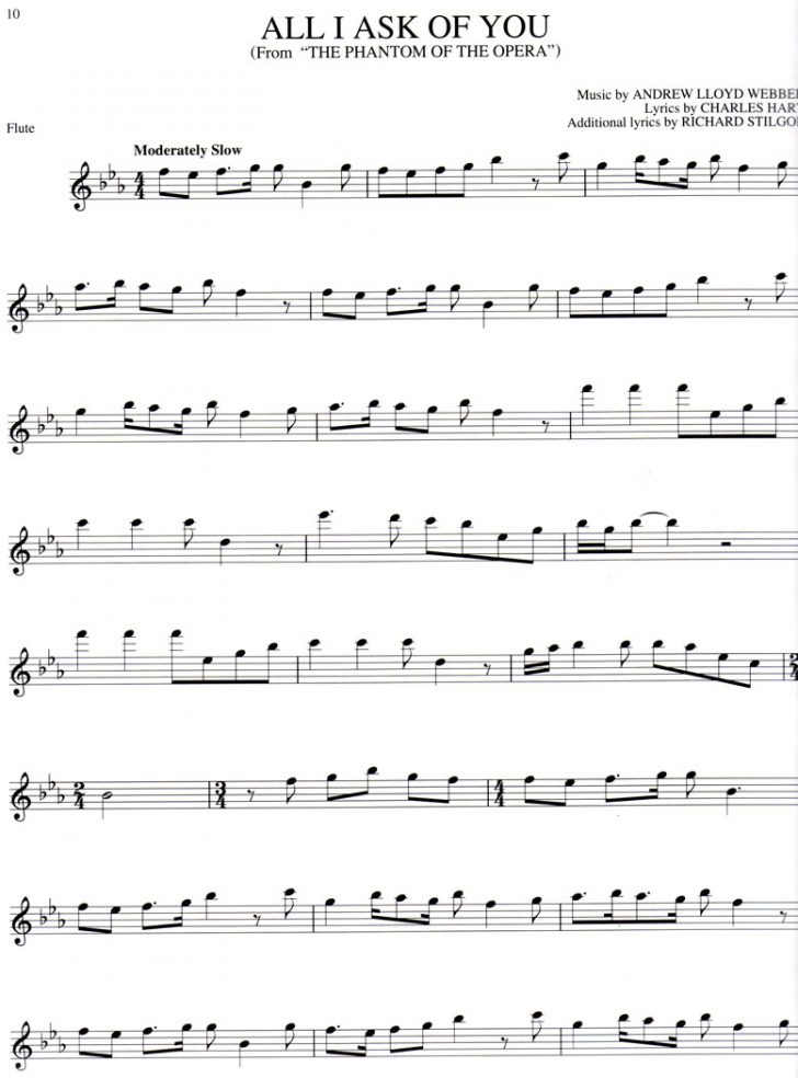 Free Printable Flute Sheet Music