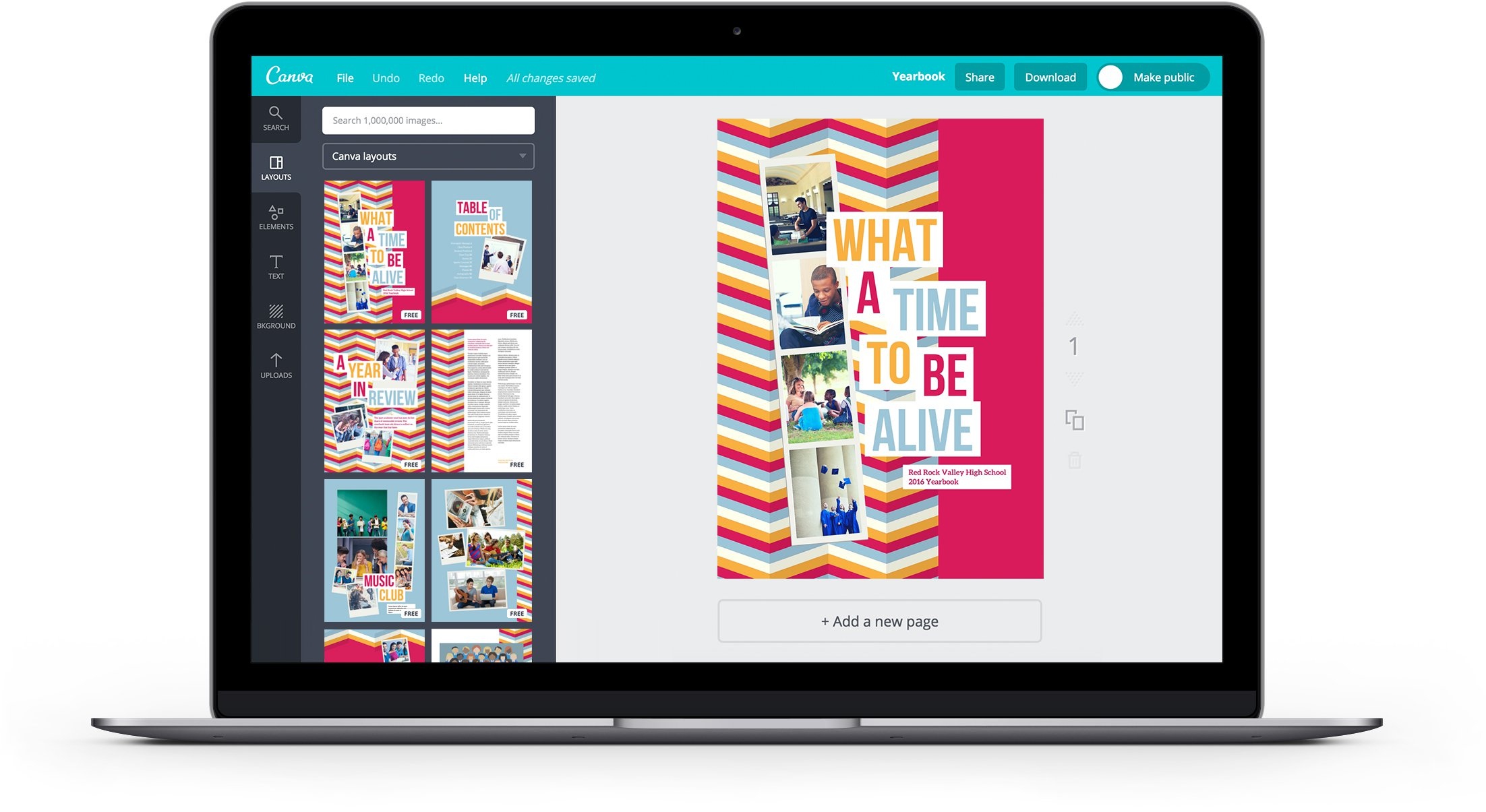 Free Online Yearbook Maker: Design A Custom Yearbook In Canva - Free Printable Yearbook Templates