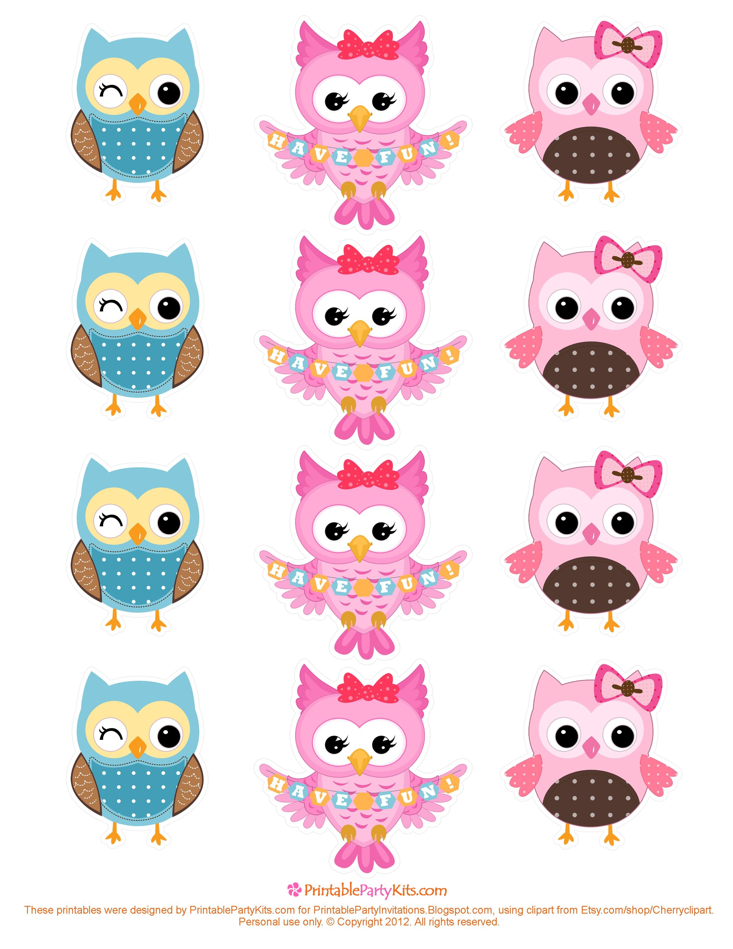 Free Owl Printables | Free Printable Party Invitations: Free Owl - Free Owl Printable Template