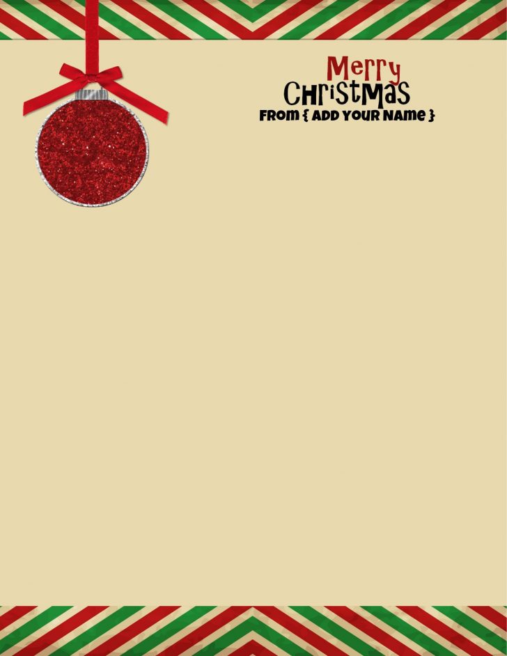 Free Printable Christmas Stationery For Kids