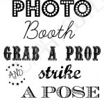 Free Photo Booth Sign (Printable) | Photo Props   Free Printable Photo Booth Sign