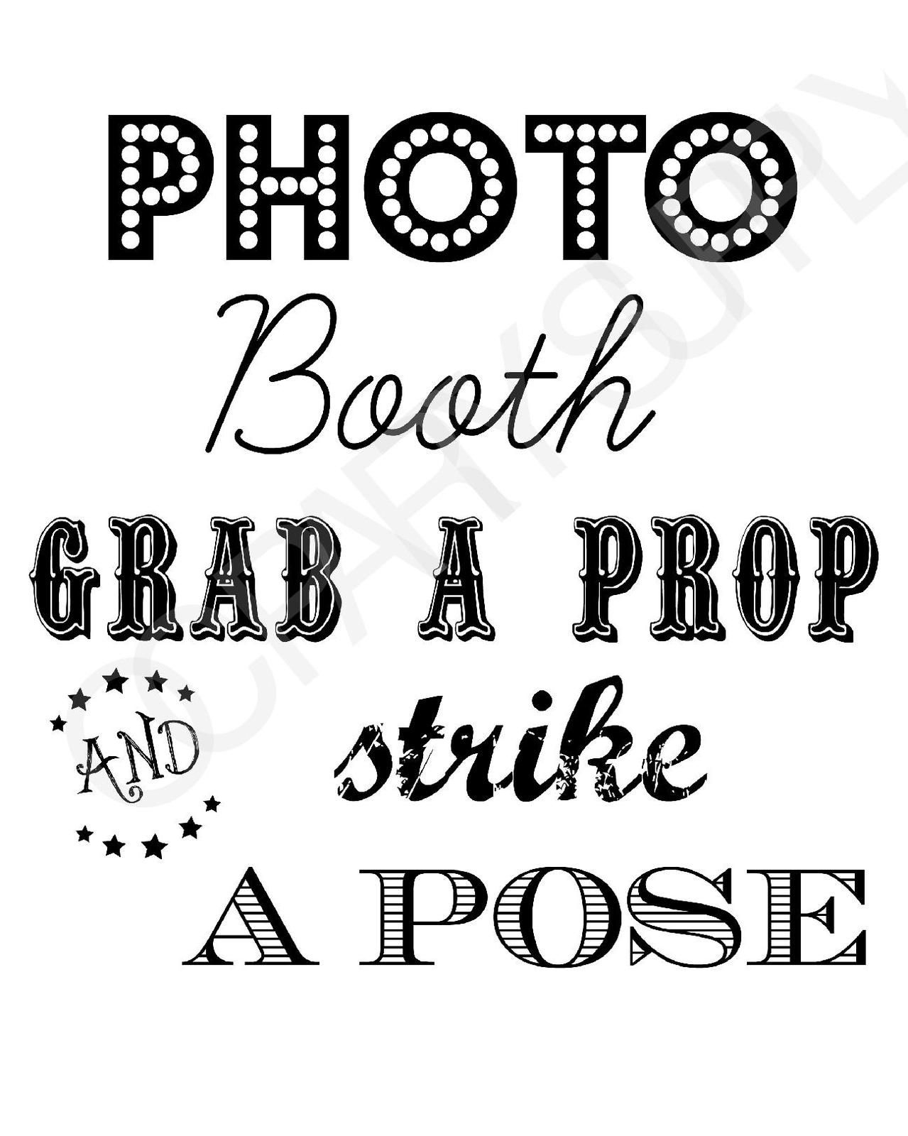 Free Photo Booth Sign (Printable) | Photo Props - Free Printable Photo Booth Sign