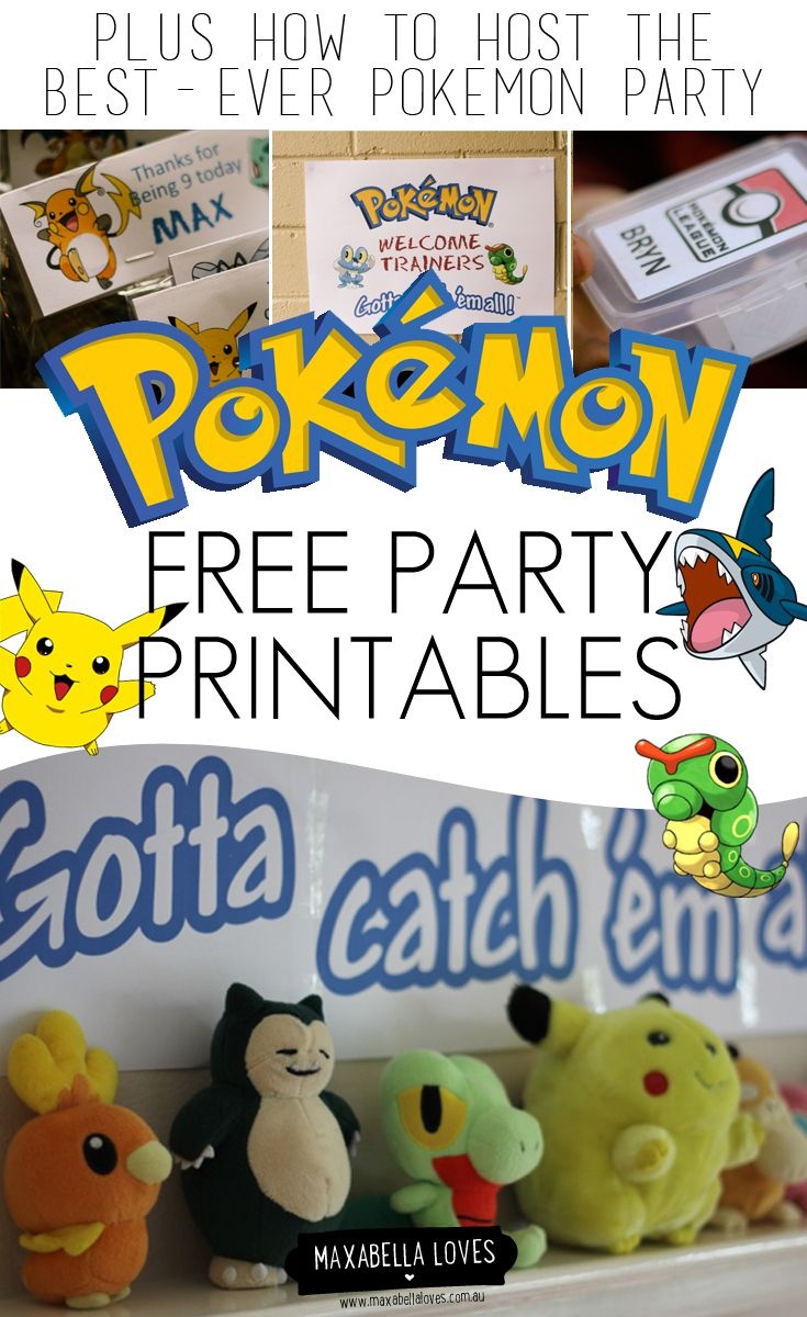 Free Pokemon Party Printables | Pokémon Party | Pokemon Party - Pokemon Printables Free