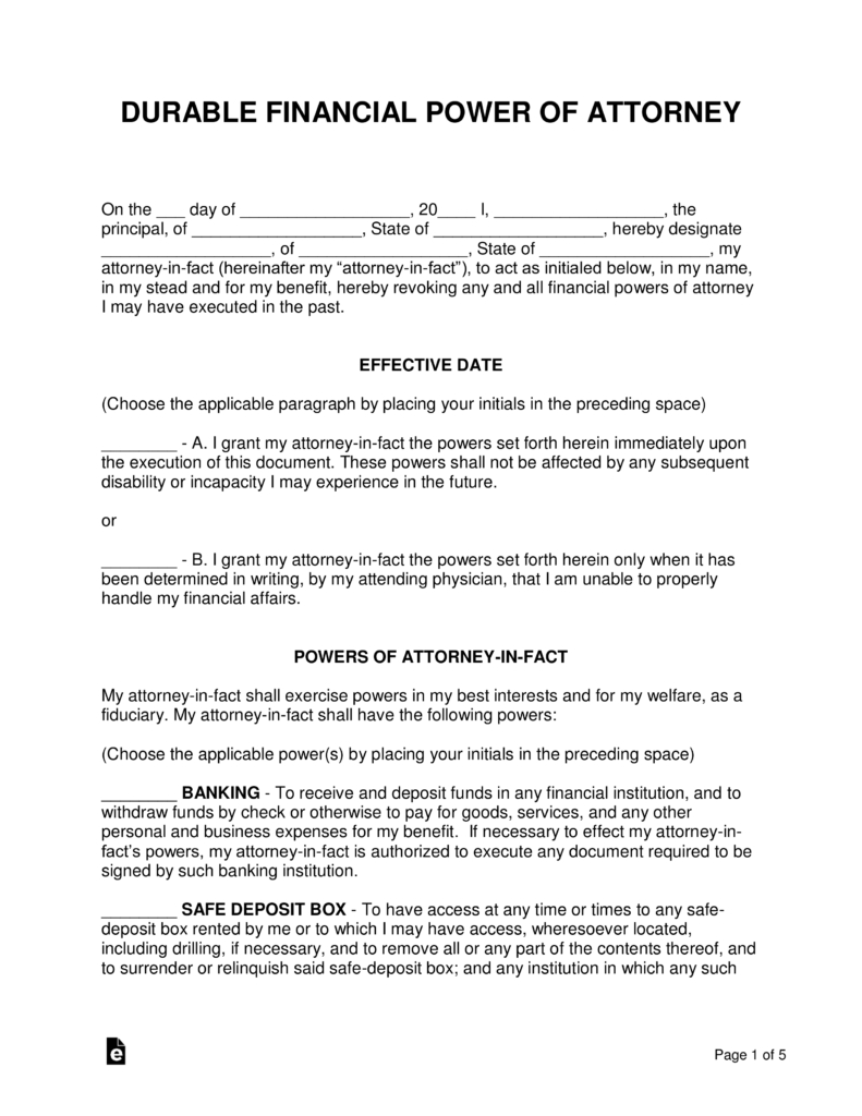 Free Power Of Attorney Forms - Word | Pdf | Eforms – Free Fillable Forms - Free Printable Power Of Attorney Forms Online