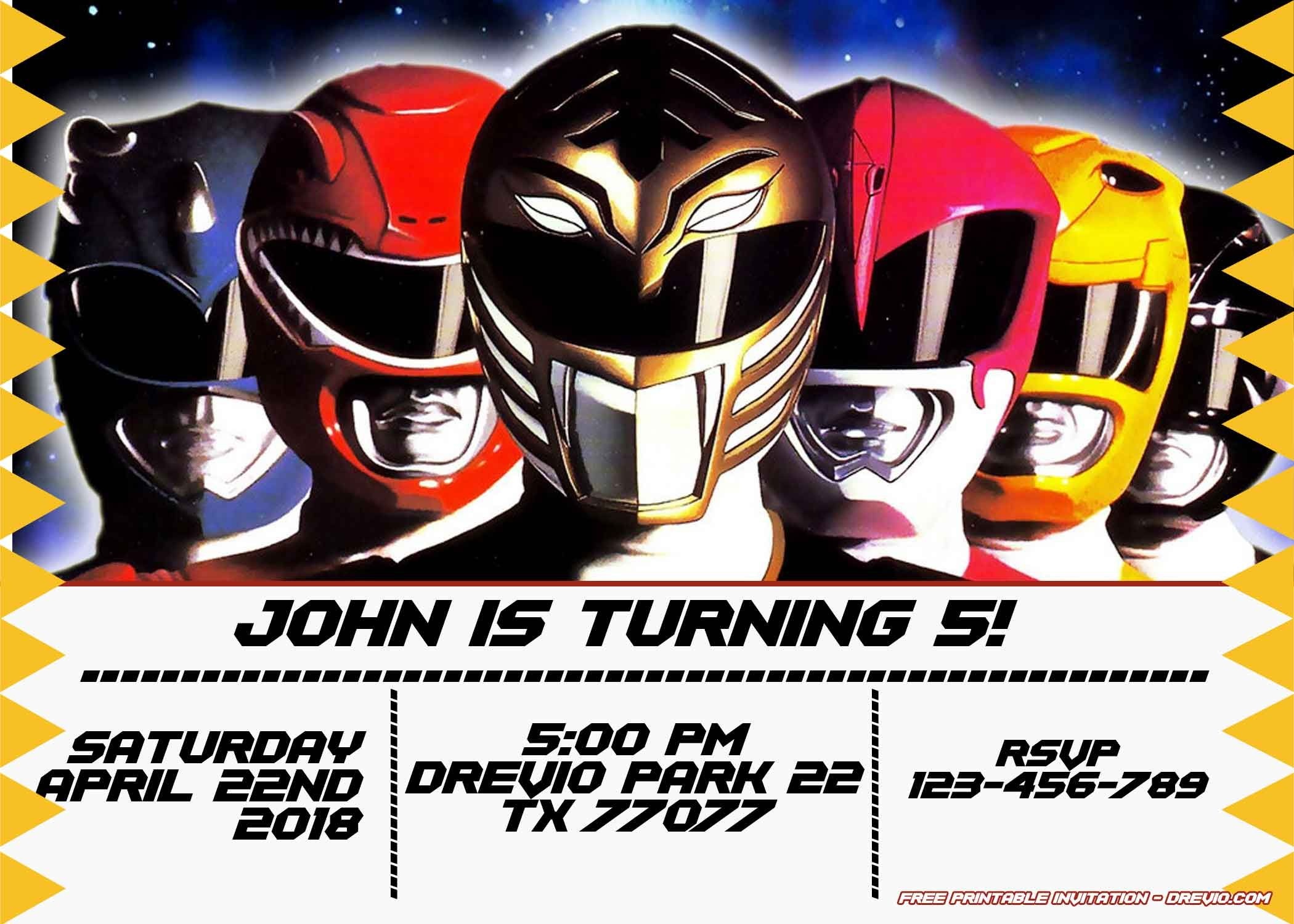 Free Power Rangers Birthday Invitation | Life&amp;#039;s A Party | Power - Free Printable Power Ranger Birthday Invitations