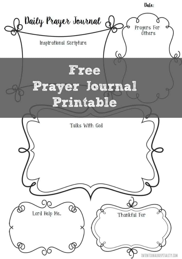 Free Prayer Journal Printable | Intentional Hospitality - Free Printable Prayer Journal