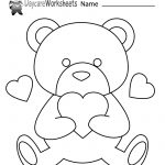 Free Preschool Teddy Bear Coloring Worksheet   Colors Worksheets For Preschoolers Free Printables
