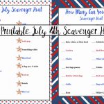 Free Printable 4Th Of July Scavenger Hunts: 2 Different Types   Free Printable 4Th Of July Pictures