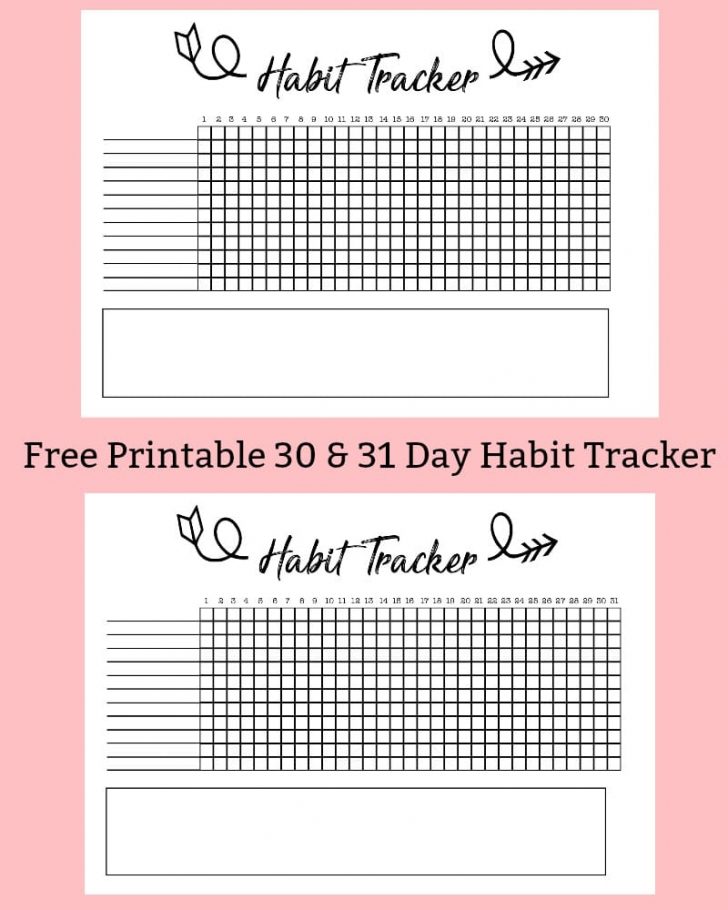 Habit Tracker Free Printable