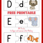 Free Printable Abc Puzzles | School Is Fun | Letter Matching, Upper   Free Printable Lower Case Letters