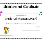 Free Printable Achievement Award Certificate Template | Recitals   Free Printable Piano Recital Certificates