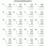 Free Printable Addition Worksheets 3 Digits   Free Printable Math Worksheets For 3Rd Grade
