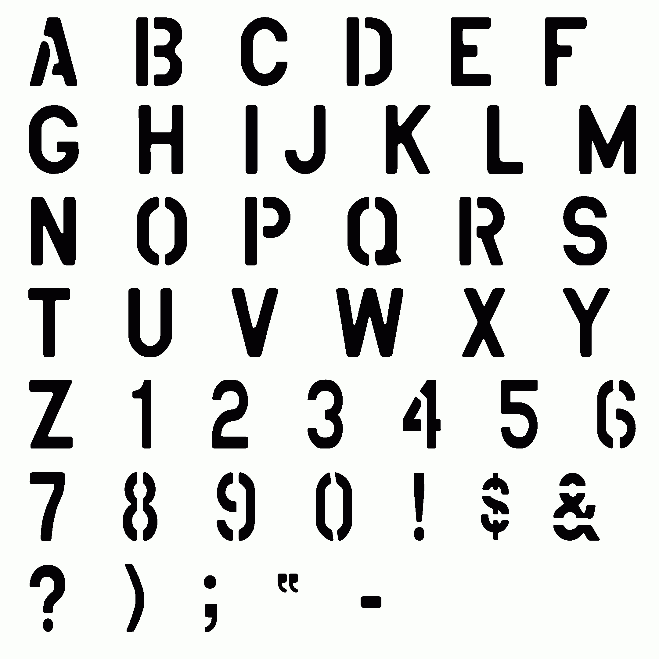 Free Printable 1 Inch Alphabet Stencils Printable Templates