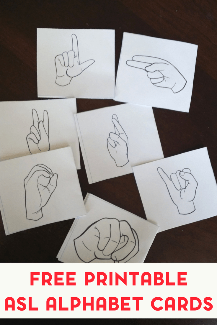 Free Printable American Sign Language Alphabet Flashcards - Free Printable American Sign Language Alphabet