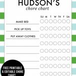 Free Printable And Editable Chore Chart | Digi Freebies | Chore   Free Editable Printable Chore Charts