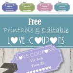 Free Printable And Editable Love Coupons. Instant Download   Free Printable Coupon Book For Boyfriend