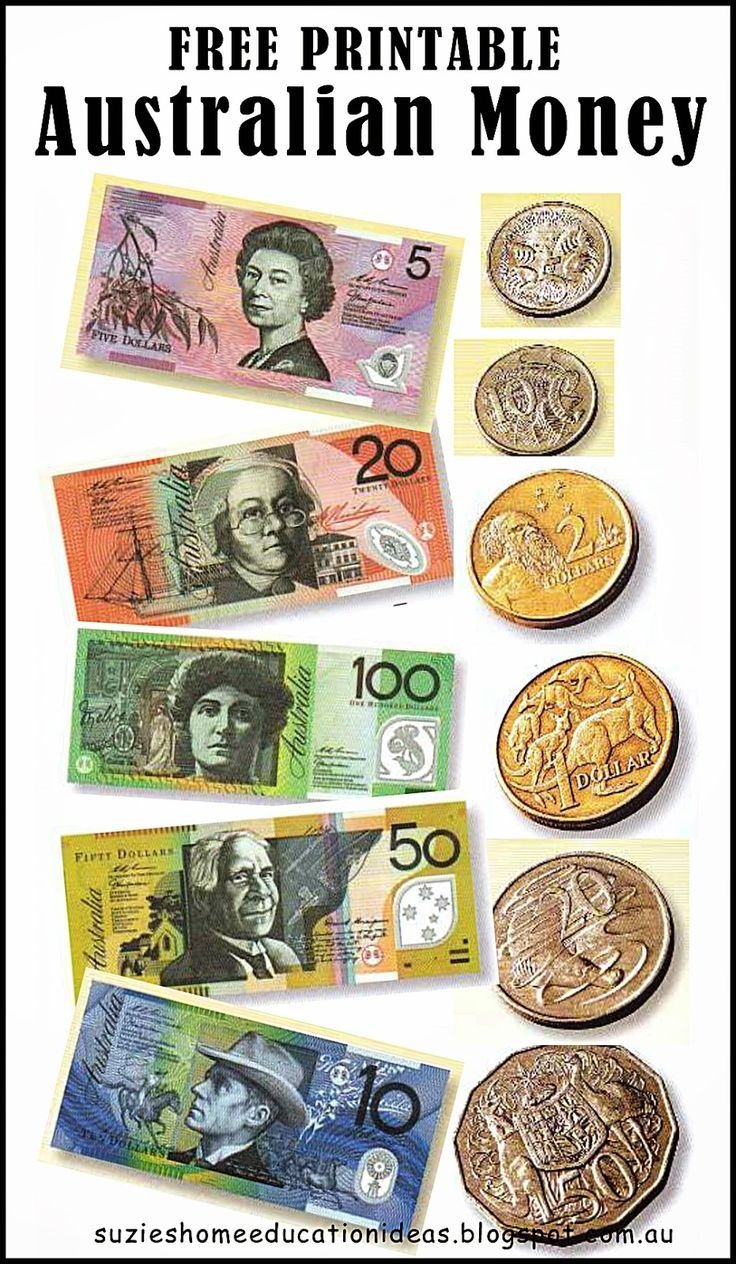 Free Printable Australian Money (Notes &amp;amp; Coins) - Would Be Great For - Free Printable Australian Notes