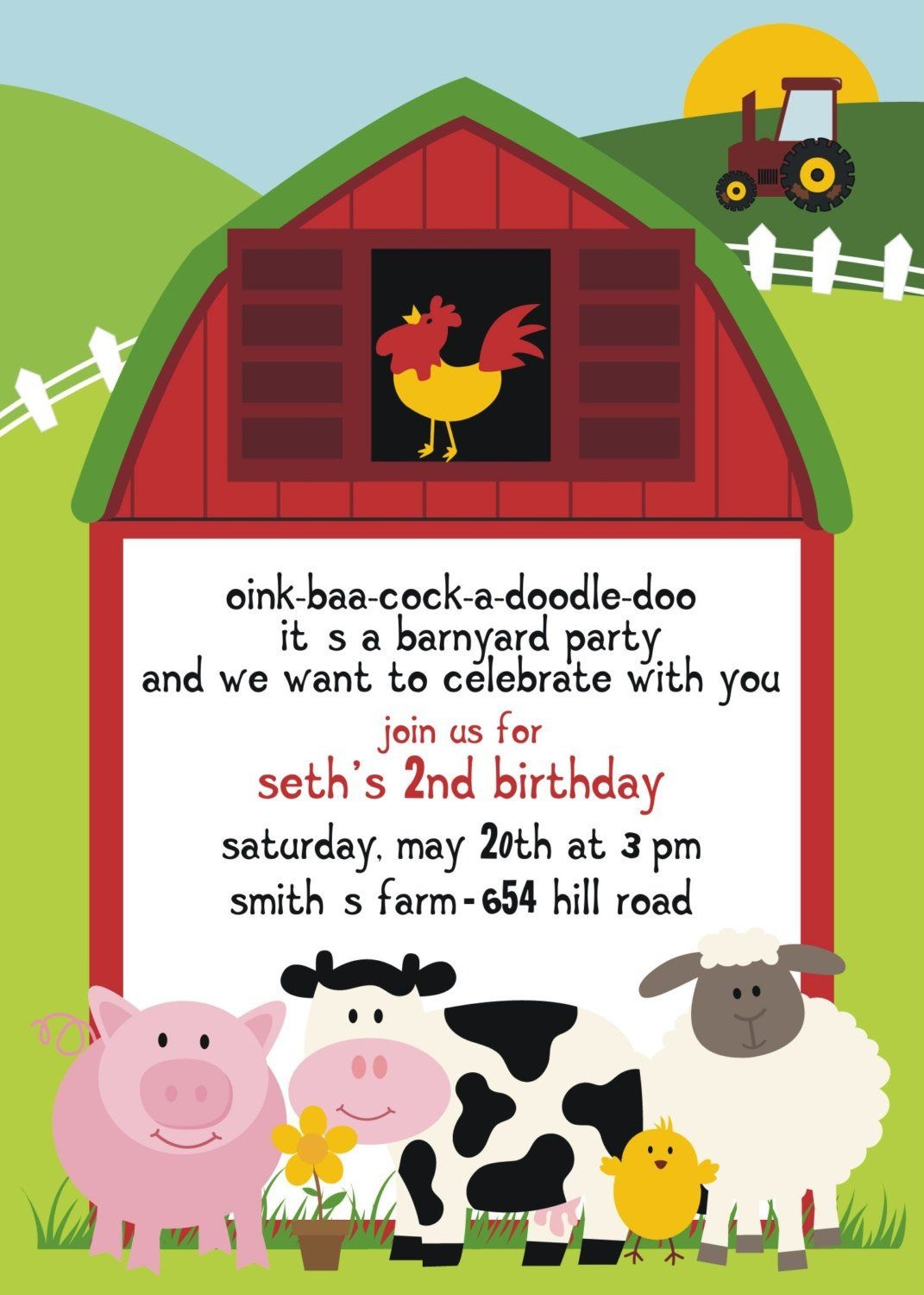 Free Printable Barnyard Farm Invitation Template. Like This Item - Free Printable Farm Birthday Invitations