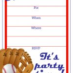 Free Printable Baseball Party Invitation | J's Birthday   Free Printable Sports Birthday Invitation Templates
