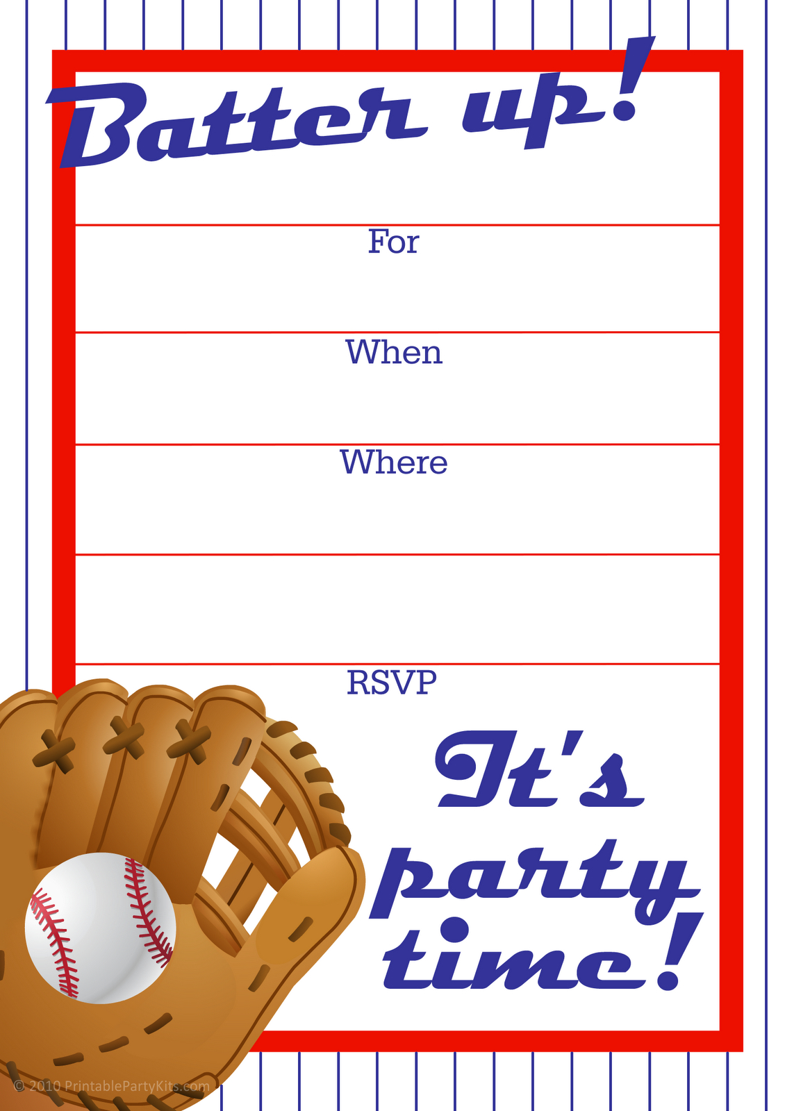 Free Printable Baseball Party Invitation | J&amp;#039;s Birthday - Free Printable Sports Birthday Invitation Templates