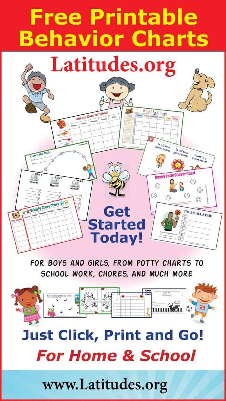 Free Printable Behavior Charts For Home And School | Acn Latitudes - Free Printable Behaviour Charts For Home