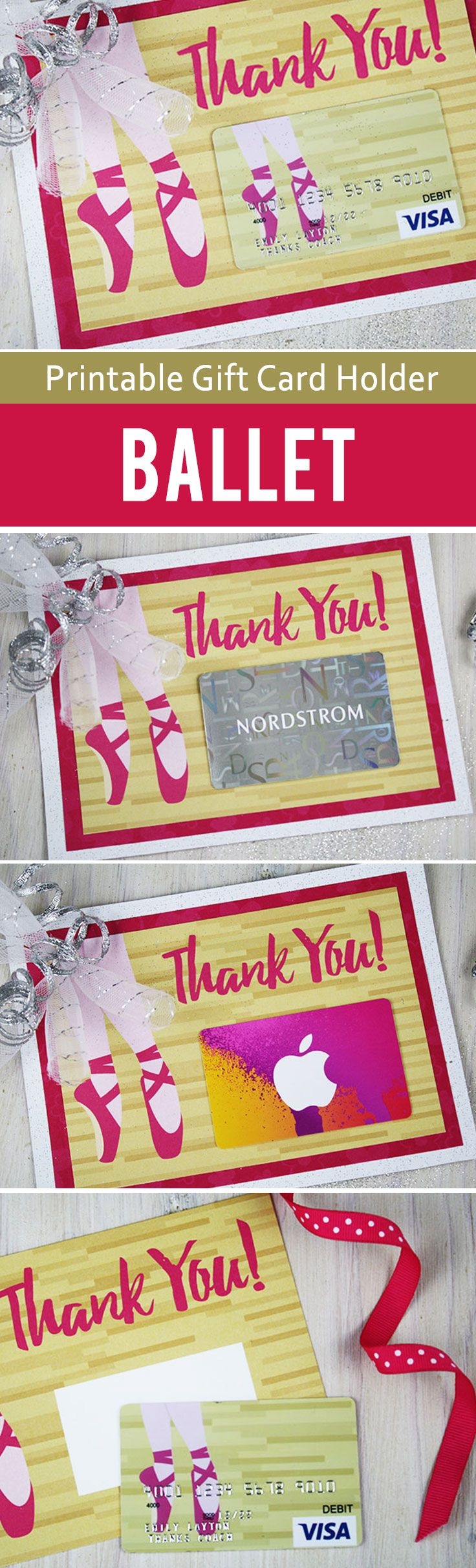 Free Printable} Best Gift For Ballet Teacher…&quot;barre&quot; None | Thank - Free Printable Dance Recital Cards