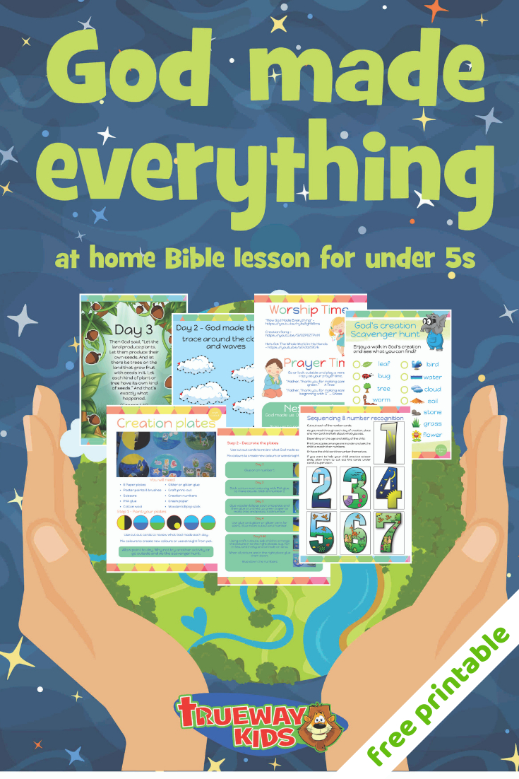 Free Printable Bible Lesson Teaching The Story Of Creation From - Free Printable Bible Study Lessons Genesis