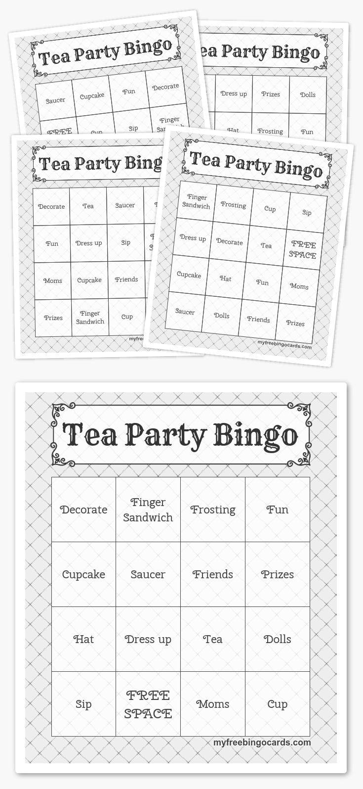 Free Printable Bingo Cards In 2019 | Printables | Harry Potter Games - Free Printable Tea Party Games