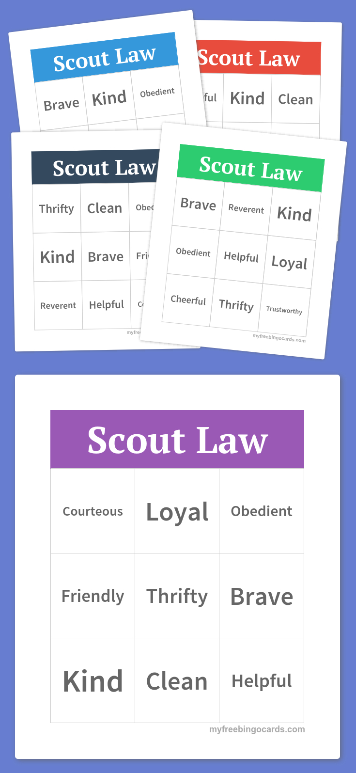 Free Printable Bingo Cards | Tiger Cub Scout | Cub Scout Games, Cub - Eagle Scout Cards Free Printable