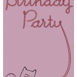 Free Printable Birthday Party Cat Invitation | Olivias Bday   Free Printable Kitten Birthday Invitations