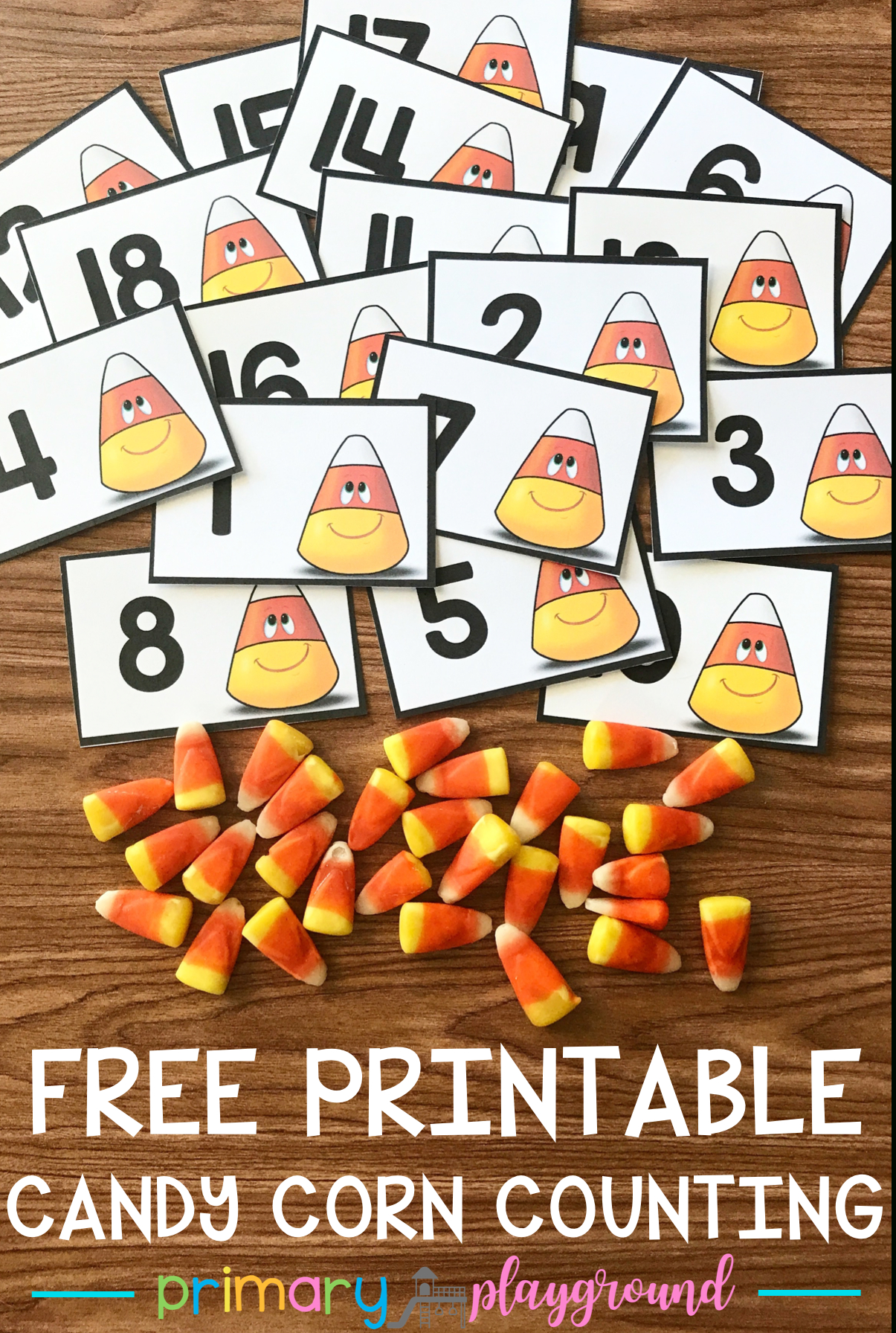 Free Printable Candy Corn Counting Cards | Teacher Stuff | Halloween - Free Printable Candy Corn