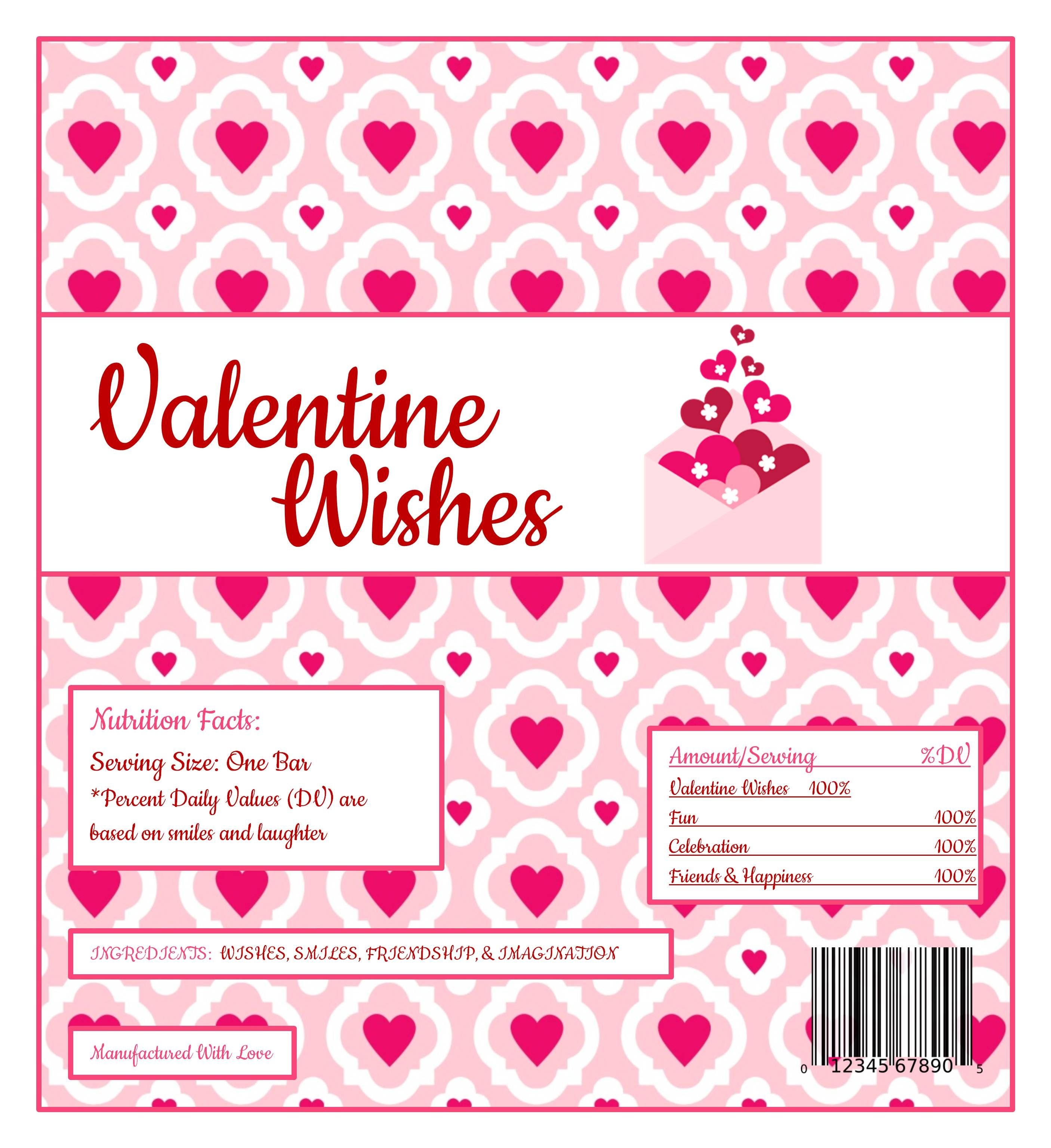 Free Printable Candy Wrapper | Valentines Day Parties &amp;amp; Ideas - Free Candy Wrapper Printable