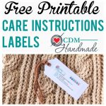 Free Printable Care Instructions Labels For Crafters – Cdm Handmade   Free Printable Knitting Labels