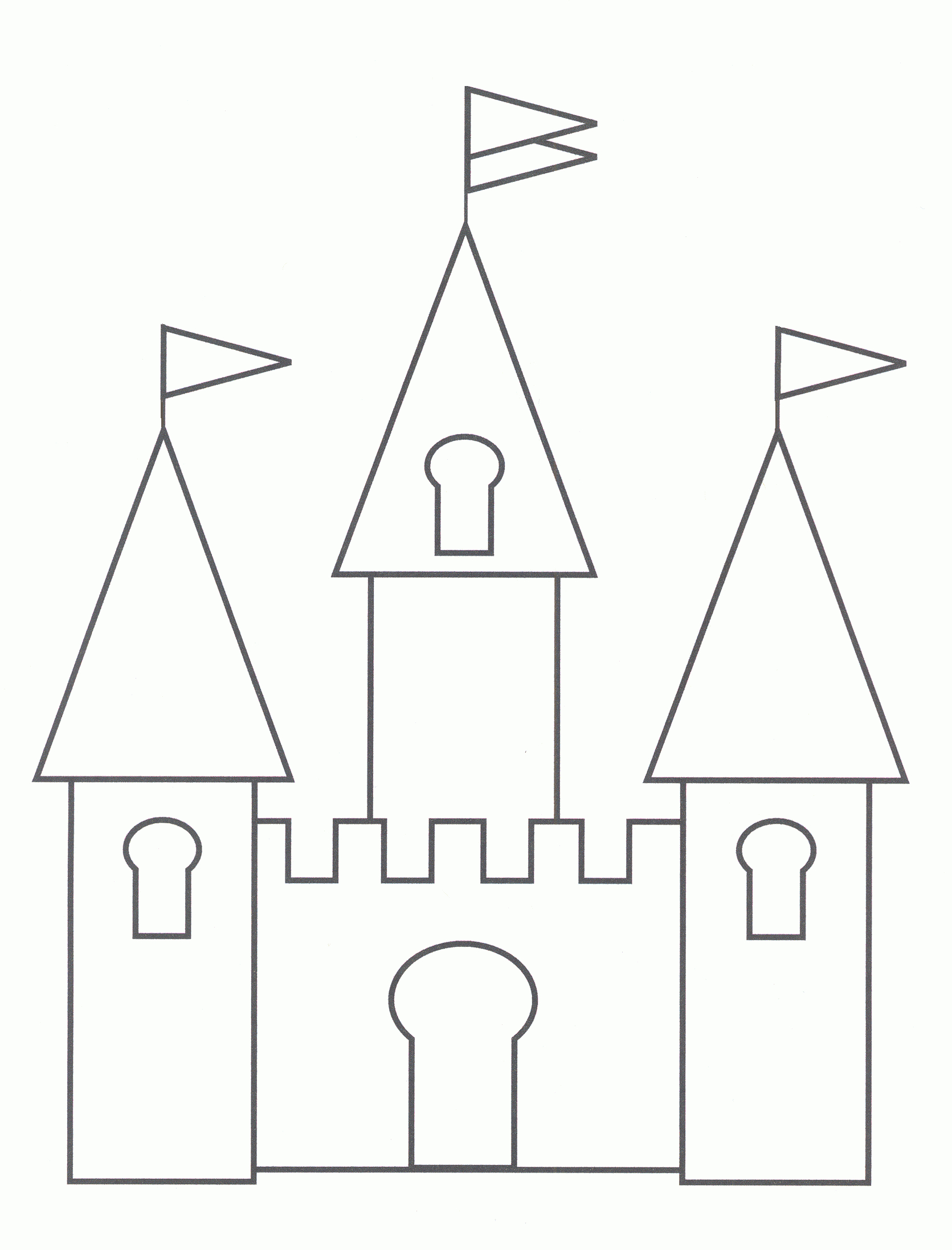 Free Printable Castle Coloring Pages For Kids | Kinder Fairy Tales - Free Printable Castle Templates