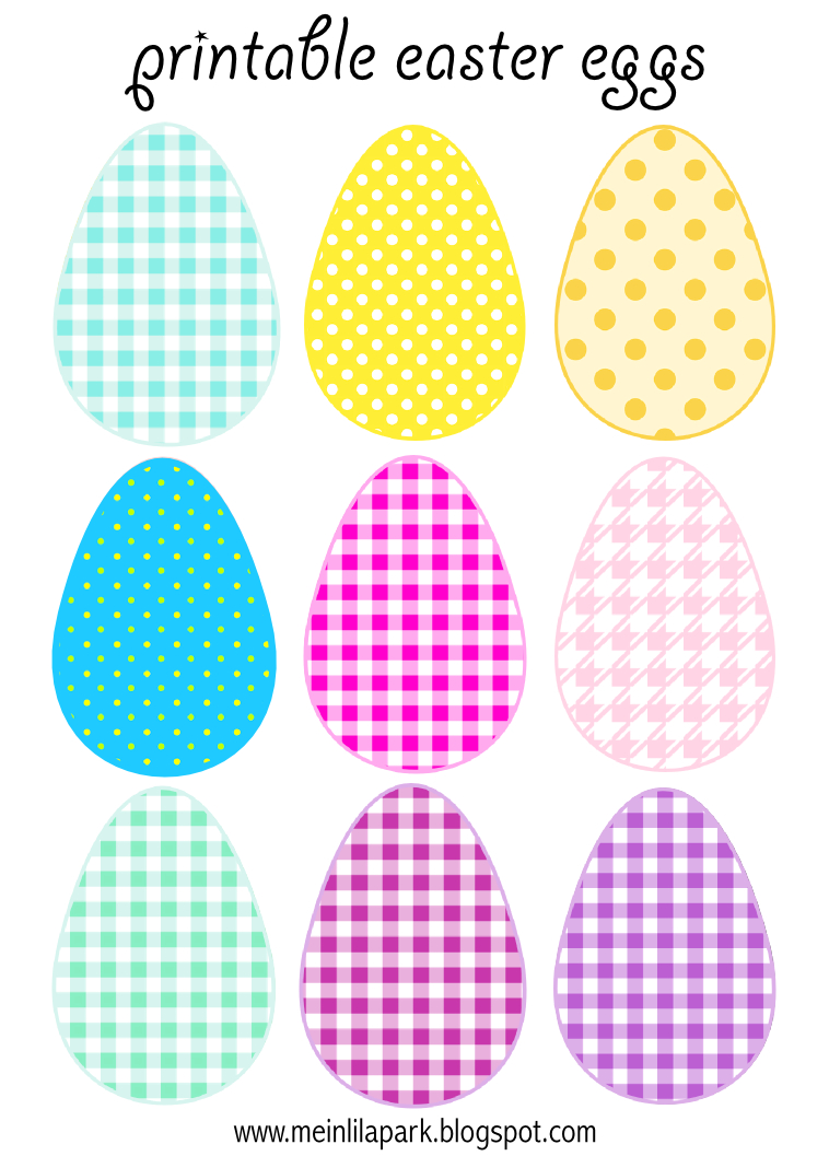 Free Printable Cheerfully Colored Easter Eggs - Ausdruckbare - Easter Templates Free Printable