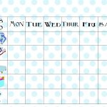 Free Printable Chore Chart   Free Printable Chore Charts For Kids With Pictures