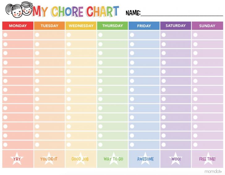 Free Printable Pictures For Chore Charts