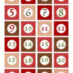 Free Printable Christmas Advent Calendar Numbers And Borders   Free Printable Advent Numbers